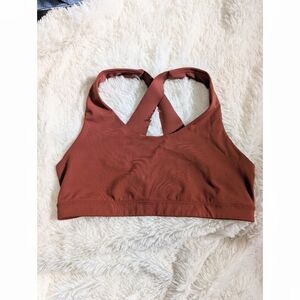 Old Navy Active Powersoft Rust Orange Strappy Sports Bra Size Large